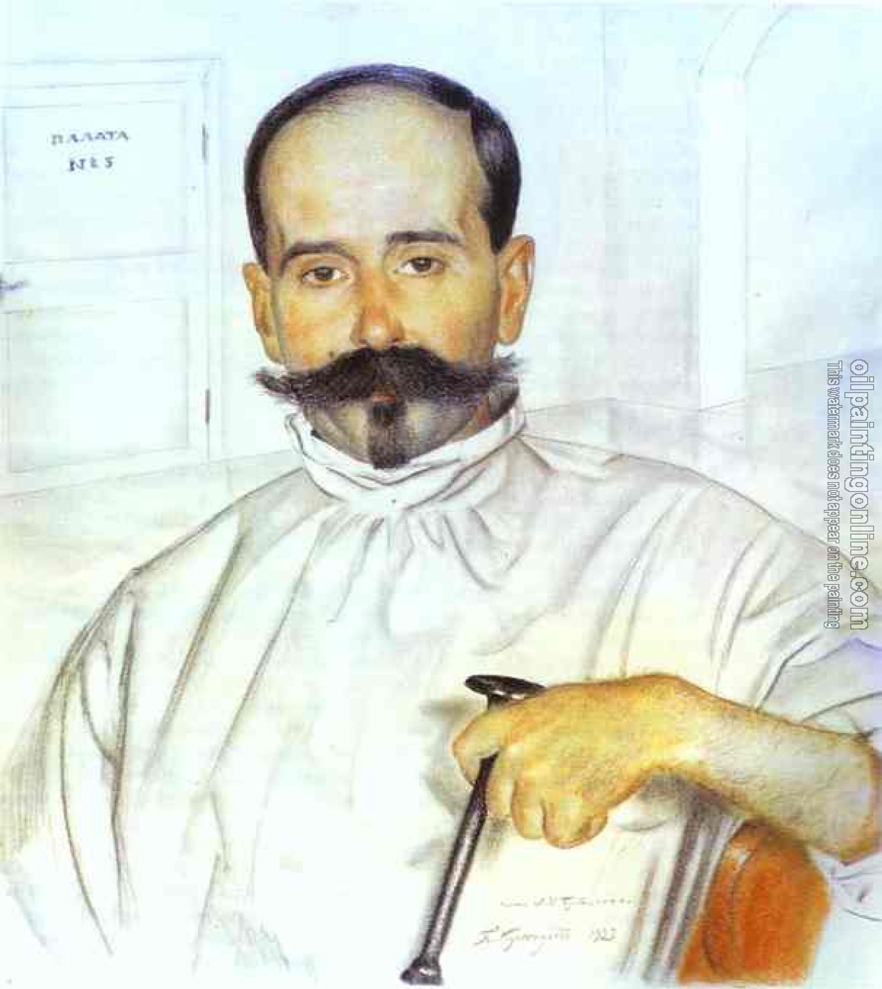 Kustodiev, Boris - Portrait of Lazar Ivanovich Bublichenko